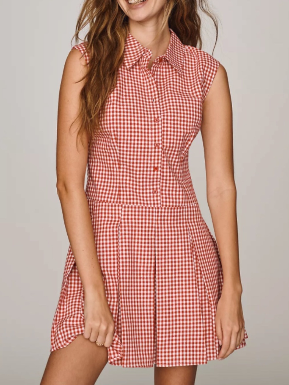English Factory Pleated Mini Dress